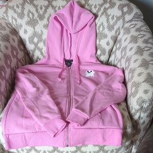 Pink Hoodie with Ghost Patch